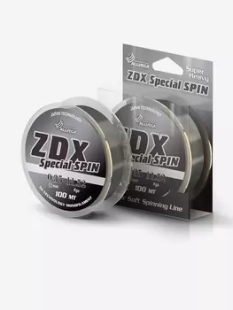 Леска монофильная ALLVEGA "ZDX Special Spin" 100м 0,35мм (11,52кг) светло-серая, Серый