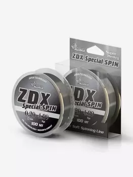 Леска монофильная ALLVEGA "ZDX Special Spin" 100м 0,20мм (4,89кг) светло-серая, Серый