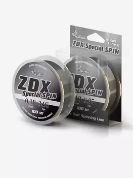 Леска монофильная ALLVEGA "ZDX Special Spin" 100м 0,18мм (3,95кг) светло-серая, Серый