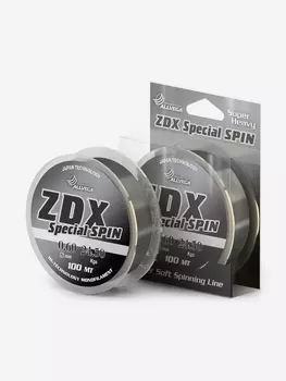 Леска монофильная ALLVEGA "ZDX Special Spin" 100м 0,60мм (24,5кг) светло-серая, Серый