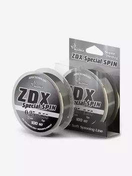 Леска монофильная ALLVEGA "ZDX Special Spin" 100м 0,25мм (7,55кг) светло-серая, Серый