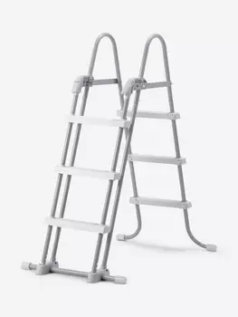 Лестница Intex 28075 без площадки, для бассейнов от 91 до 107 см, 3 ступеньки, с защитой, Серый