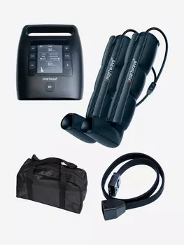 Лимфодренажный массажер Smartwave 401, комплект с манжетами для ног, Черный
