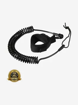 Лиш страховочный витой для сапборда легкий, Черный