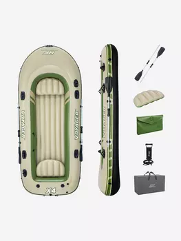 Лодка Bestway 65164 надувная Voyager X3 294x137х47 см, Зеленый