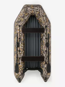 Лодка моторная килевая Тайга 350 НДНД, вклеенный надувной килевой пол с клапаном избыточного давления, камуфляж, Мультицвет
