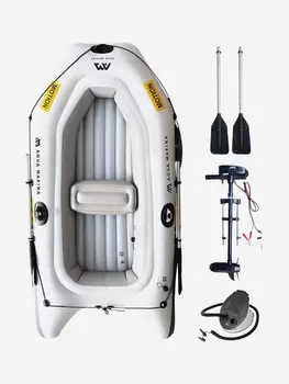 Лодка надувная Aqua Marina MOTION-88821 с электромотором T-18, Белый