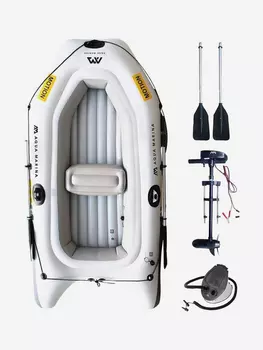 Лодка надувная Aqua Marina MOTION-88821 с электромотором T-18, Белый