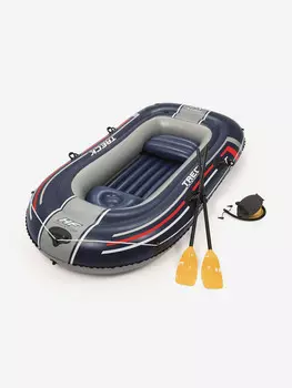 Лодка надувная Bestway 61068 Treck X2 Set + вёсла + насос (262 х 145 см), Синий