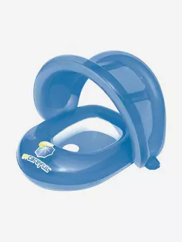 Лодочка с отверстиями для ног и тентом Bestway 34091 (80х85 см) синий, Голубой