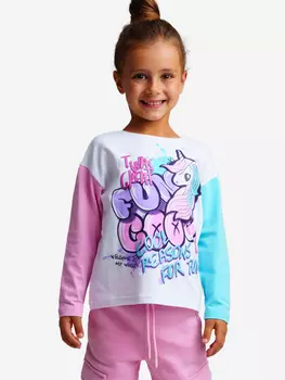 Лонгслив для девочек PlayToday, Мультицвет