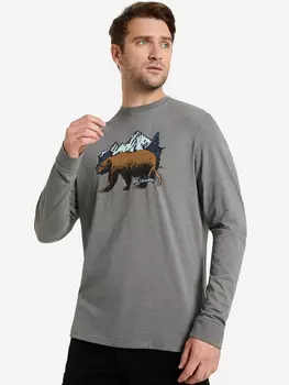 Лонгслив мужской Columbia Blue Reef LS Graphic Tee, Серый, размер 46