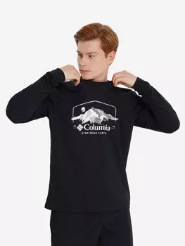 Лонгслив мужской Columbia Csc Seasonal Logo Ls Tee, Черный