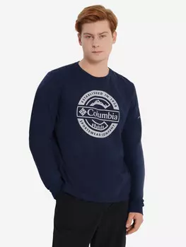 Лонгслив мужской Columbia Csc Seasonal Logo Ls Tee, Синий