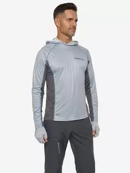Лонгслив мужской FINNTRAIL Wave с капюшоном, Серый