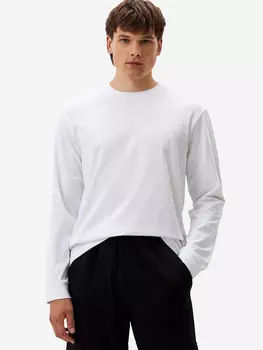 Лонгслив мужской Nikasport с вышивкой NS, Белый