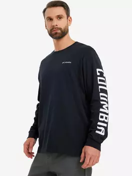 Лонгслив мужской оверсайз Columbia Rockaway River Graphic LS Tee, Черный