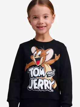 Лонгслив Playtoday для девочки, Черный