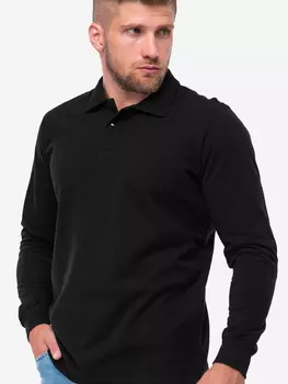 Лонгслив-поло мужской Happyfox, Черный