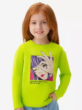 Лонгслив салатовый Button Blue, Зеленый