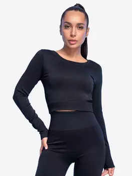 Лонгслив спортивный женский Pelican, Черный