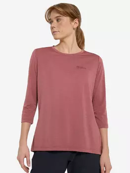 Лонгслив женский Jack Wolfskin Crosstrail, Красный