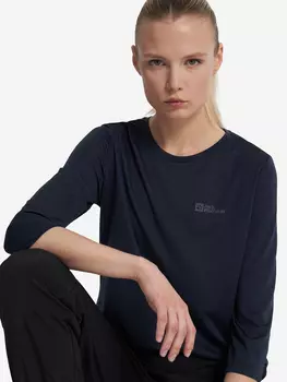 Лонгслив женский Jack Wolfskin Crosstrail, Синий
