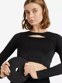 Лонгслив женский PUMA Train Formknit, Черный, размер 40-42