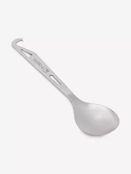 Ложка с крючком титановая T-Gear Titanium Hooked Spoon Polished, Серый