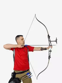 Лук рекурсивный Centershot Classic 68" (алюм. рукоятка) 22# с комплектом, Черный