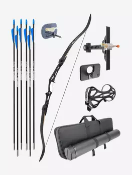 Лук рекурсивный Centershot Classic 68" (алюм. рукоятка) 22# с комплектом, Черный