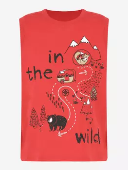 Майка для мальчиков Outventure, Красный, размер 104