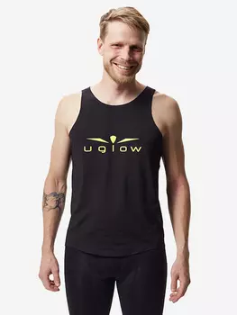 Майка мужская UGLOW, черный желтый, Черный