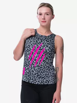 Майка UNDER BY ME женская "ЛЕОПАРД", Серый