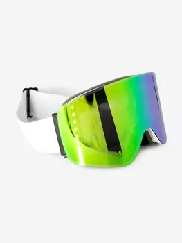 Маска горнолыжная для сноуборда лыж снегоходов EasyRider WHITE/GREEN, Белый