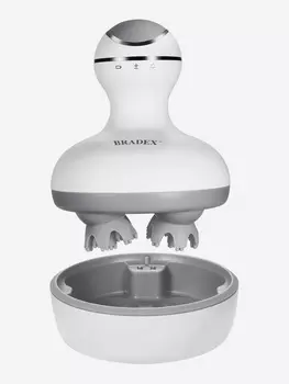 Массажер для головы и тела пальчиковый Bradex, Белый