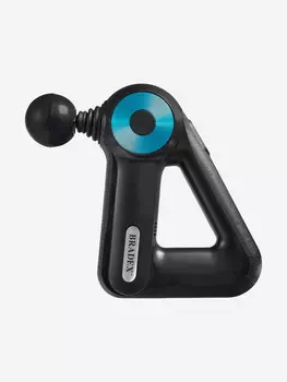 Массажер для тела, Массажный пистолет «TRIANGLE», 12 насадок Bradex, Черный