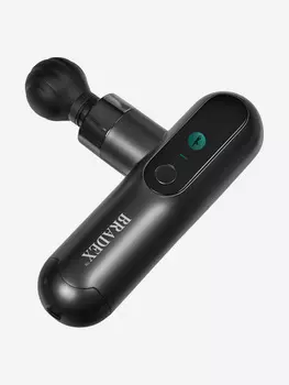 Массажный пистолет мини ДЕЛЬТА, 4 насадки, Серый