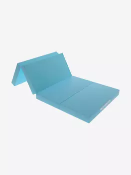 Мат спортивный складной OLIMPCITI, 1000х500х100 мм, 4 сложения, винилискожа, Голубой