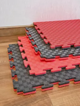 Маты спортивные пазлы ОВЕМАН, Черный