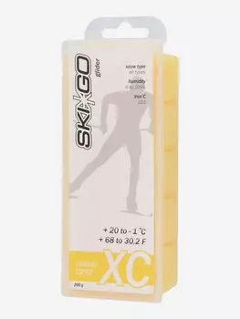Мазь скольжения для беговых лыж Ski Go XC +20/-1, 200 г, Желтый