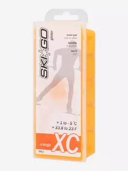Мазь скольжения для беговых лыж Ski Go XC +1/-5, 200 г, Желтый