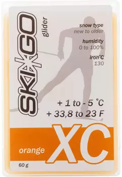 Мазь скольжения Ski Go ХС, +1°C/-5°C, Оранжевый