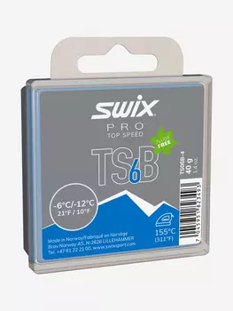 Мазь скольжения Swix TS6 Black, -6°C/-12°C, 40g, Белый