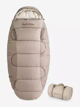 Мешок спальный Naturehike Oval PS200, 220х95 см, (правый) (ТК: +9C), бежевый, Бежевый
