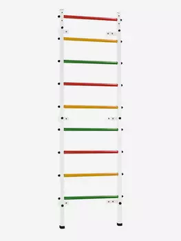 Металлическая шведская стенка Белая Sportlim ступени сфетофор из ПВХ, Мультицвет