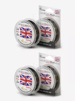 Монофильная леска для рыбалки ALLVEGA "Magnum Black" 150м 0,18мм Набор 2 штуки (3,95кг) черная, тонущая, Черный