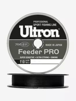 Монофильная леска для рыбалки ULTRON Feeder PRO 0,22 мм, 5,5 кг, 100 м, черная, 1 штука, Черный