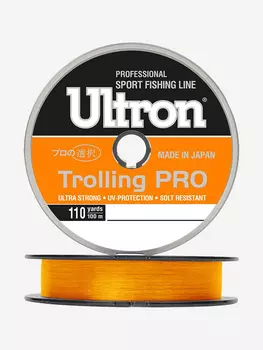 Монофильная леска для рыбалки ULTRON Trolling PRO 0,45 мм, 20,0 кг, 100 м, оранжевая, 1 штука, Оранжевый