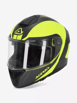 Мотошлем интеграл Acerbis KRAPON Fluo-Yellow/Black, Черный